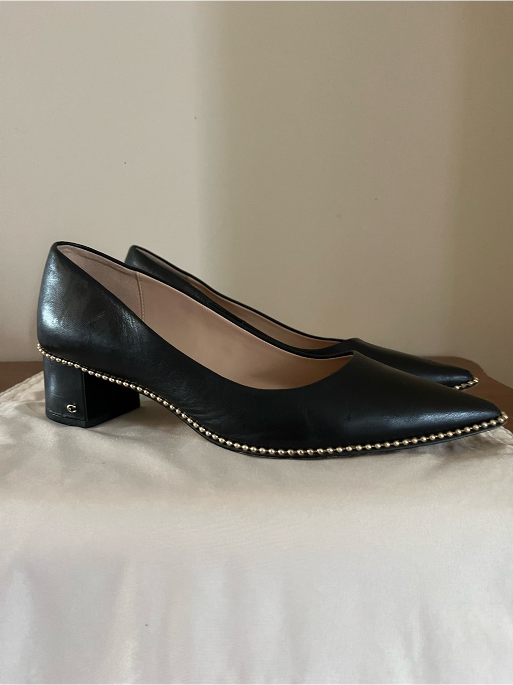 Coach Willa 45 block heel pumps